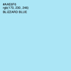 #AAE6F6 - Blizzard Blue Color Image